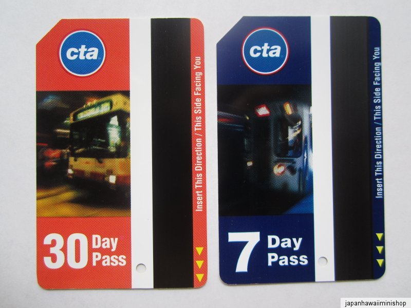 CTA Chicago Transit Authority USA Subway Train Bus Pass Monthly