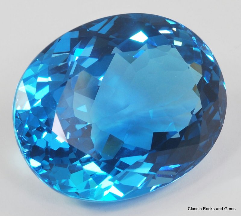 XLBlue Topaz Faceted Gemstone Blauer Topas Facettierter Edelstein