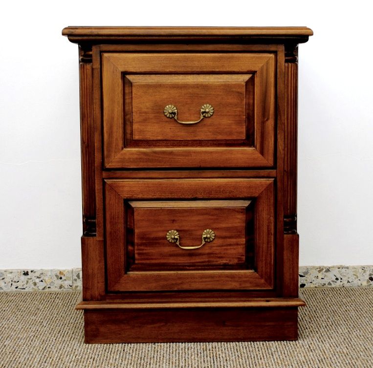 Aktenschrank für Hängeregister, Büroschrank massiv Mahagoni Handarbeit