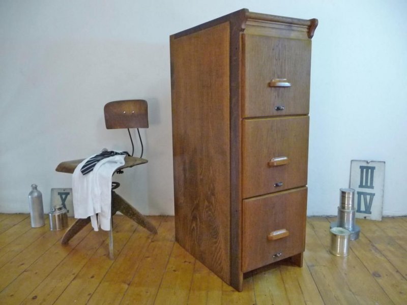 Schubladenschrank Antik Büroschrank Aktenschrank Kontor