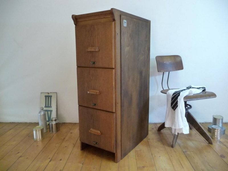 Schubladenschrank Antik Büroschrank Aktenschrank Kontor