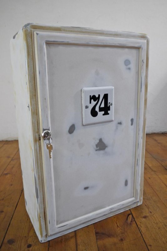 Schrank Hängeschrank Apothekerschrank Weiß Shabby Antik Medizinschrank