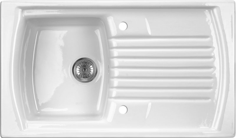 Keramikspüle Küchenspüle Keramik Spülbecken Weiss Lusitano
