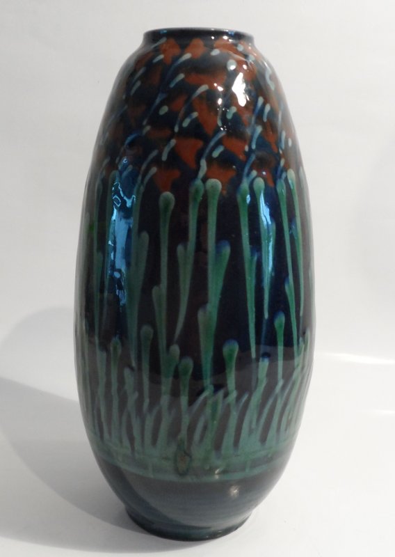 Jugendstil Vase Karlsruher Majolika Alfred Kusche EBay