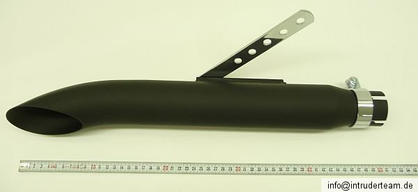 Intruderteam Auspuff Länge 50cm in schwarz Anschluss 38-45 mm