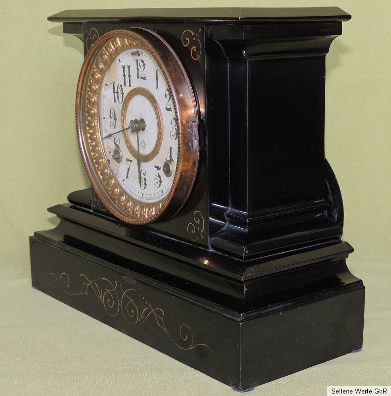 Antike Metallgehäuse Uhr Ansonia Clock New York 1882 USA 6,2 kg eBay