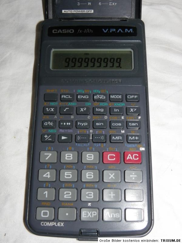 CASIO fx100s TASCHENRECHNER V.P.A.M. / SCIENTIFIC CALCULATOR eBay