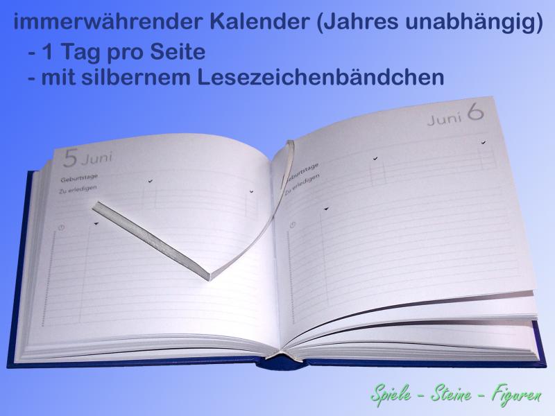 immerwährender Kalender, edler Buchkalender, Jahres unabhängig, Terminplaner  eBay