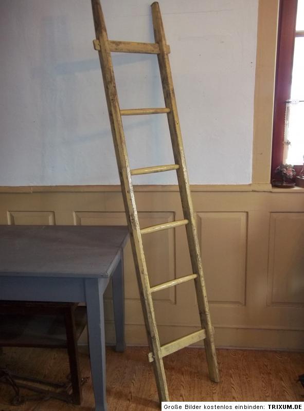 Alte HolzleiterLeiter6 Sprossen2 Metershabby eBay