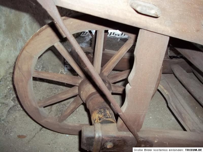 Alte Holzschubkarre-Schubkarre-Heukarre-Holz | eBay