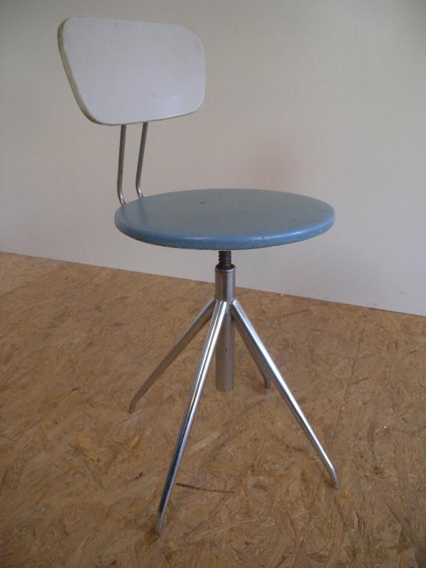 50er Jahre Drehstuhl Hocker Stuhl Chrom Design Retro 50s Stilnovo Vintage Chair Ebay