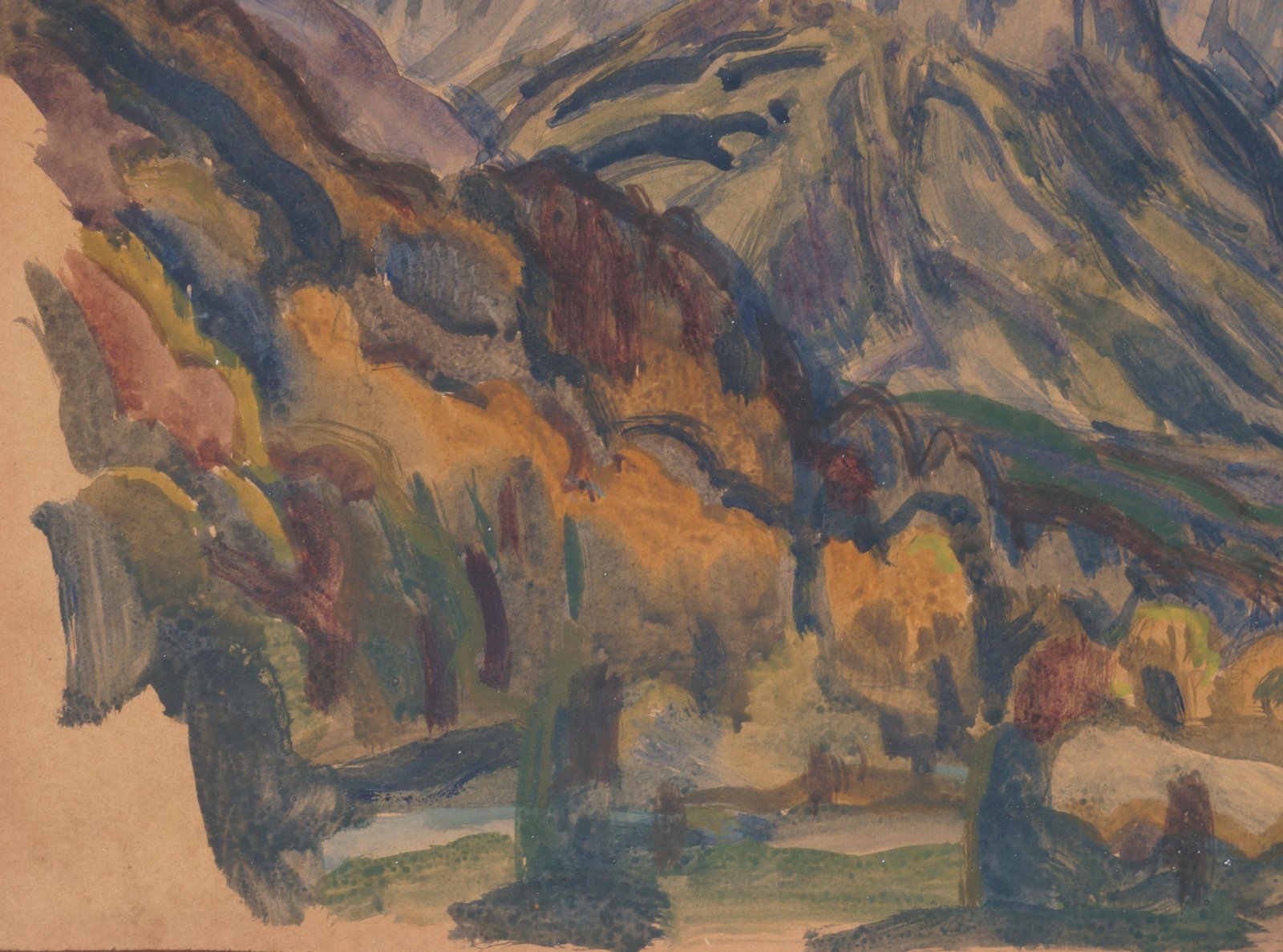 Karl Sterrer, Gebirgslandschaft, Aquarell, 1931, eBay