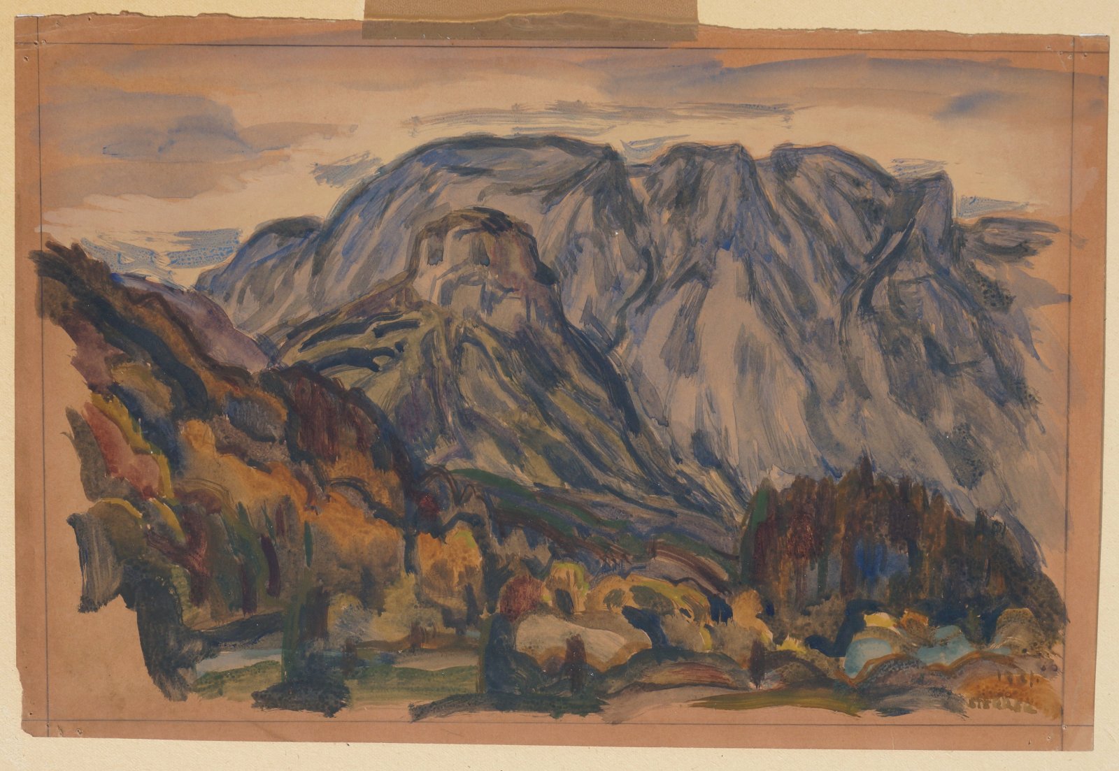 Karl Sterrer, Gebirgslandschaft, Aquarell, 1931, eBay