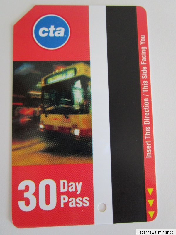 CTA Pace Chicago USA TICKET PASS Subway Train Bus Metro Zug Bahn ...