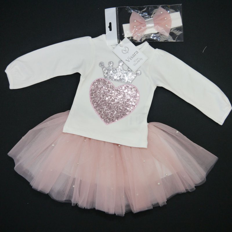 Kinder ♥ Neu ♥ Baby Gr 68 ; 74 ; 80 1-teilig Kleid mit Rock