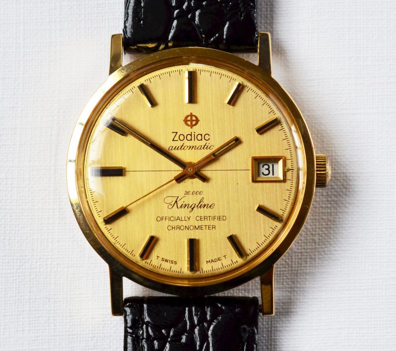 Zodiac Kingline 36000 Chronometer automatic 18 Karat 750 Gold 21 Jewels