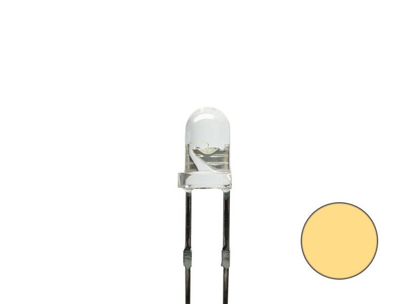 Standard LED 3mm klar warmweiß - klar
