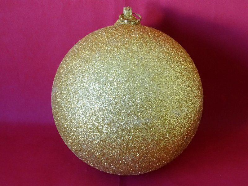 Weihnachtskugel Gold Glitzer Kugel 15 cm Christbaumkugel ...