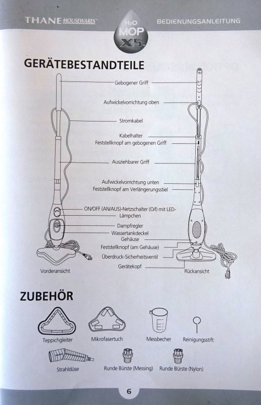Produktbild von Dioche Ersatz-Bürstenkopf Für Dampfreiniger H2O X5 – 2 Stück Messingbürsten, Rund – Für Dampfmopp X5