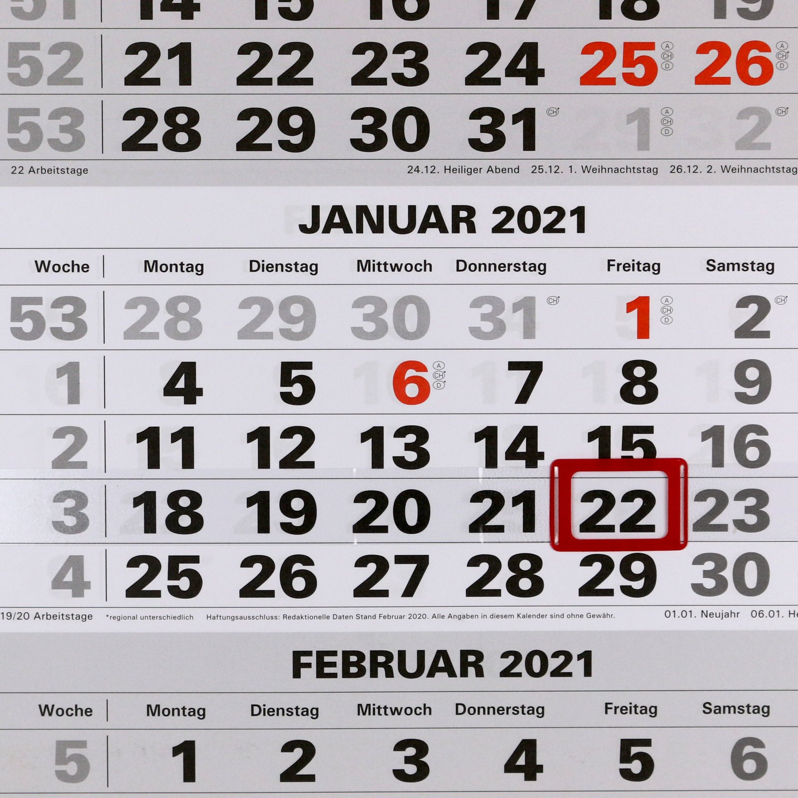 3-Monatskalender 2021 Bürokalender Wandplaner 450x235mm ...