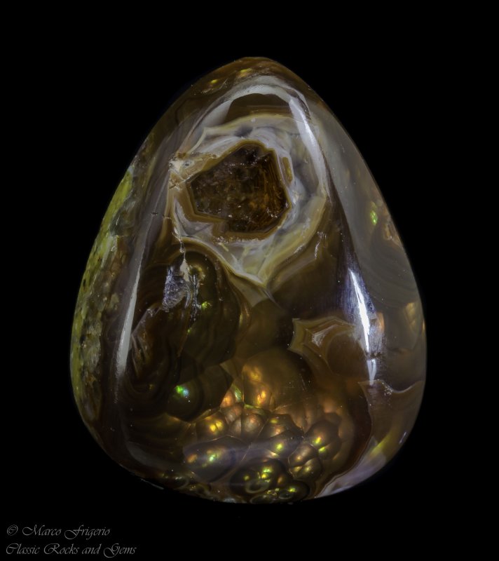 fire agate cabochon