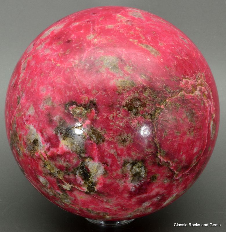 Thulite Rosaline Zoisite Gemstone Sphere Thulit Zoisit Edelstein Kugel ...