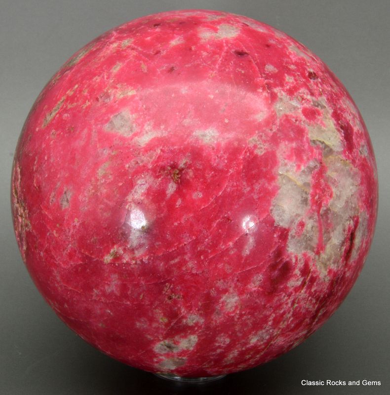 Thulite Rosaline Zoisite Gemstone Sphere Thulit Zoisit Edelstein Kugel ...