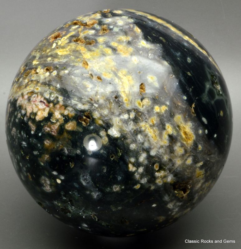 Orbicular Ocean Jasper Gemstone Sphere Orbikulare Ozean Jaspis ...