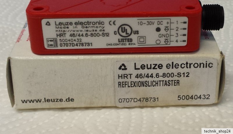 Leuze HRT 46/44-800-S12 REFLECTION LIGHT BARRIER light barrier sensor Scanner Leuze HRT 46/44-800-S12 REFLECTION LIGHT BARRIER light barrier sensor Scanner