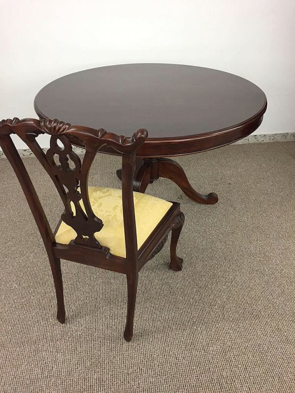 Esstisch Tisch rund massiv Mahagoni premium Qualität 125 cm Esstisch Tisch rund massiv Mahagoni premium Qualität 125 cm