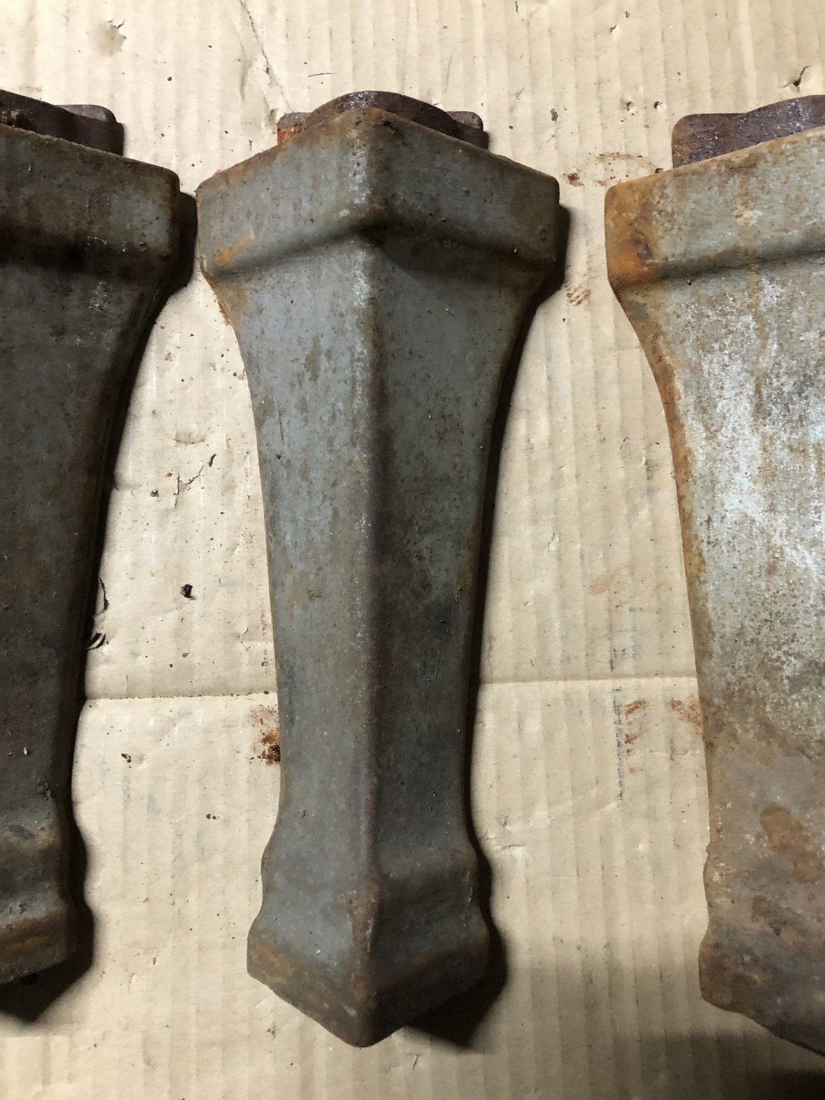 4 Antike Gussfüße Gusseisen Jugendstil H 28 cm | eBay