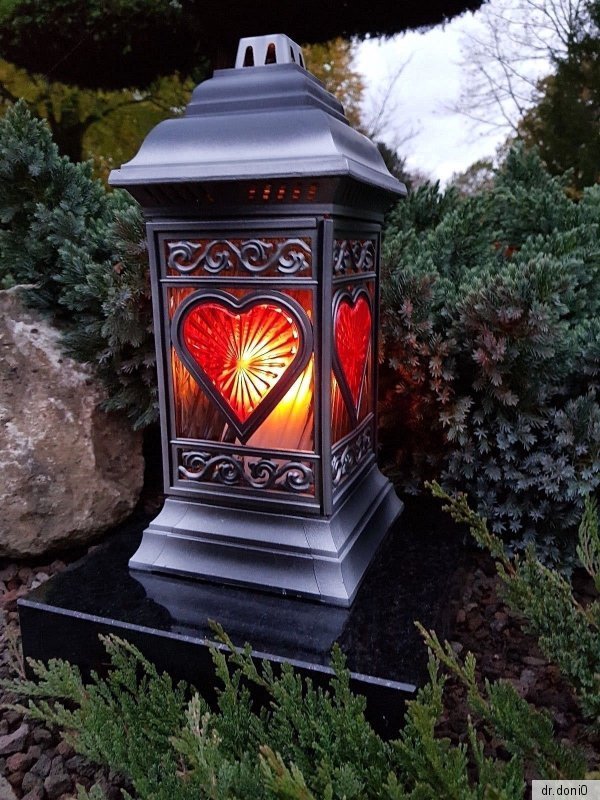 Grablaterne Kerze Grablampe Lampe Grab Grableuchte Granit ...