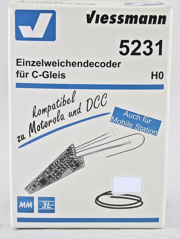 Einzelweichendecoder für C-GleisH0 Viessmann 5231