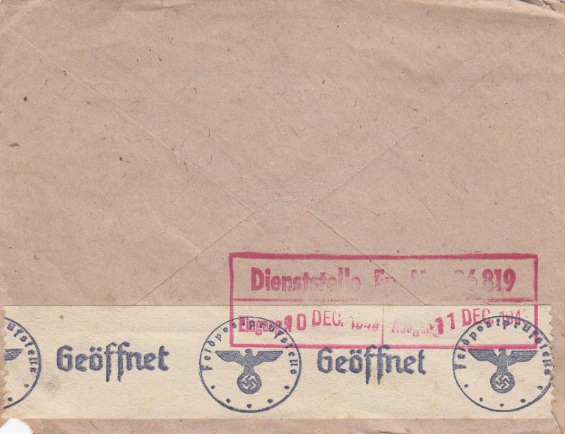 Topp Zensur-Feldpostbrief 1943 Fastiw Ostfront ...