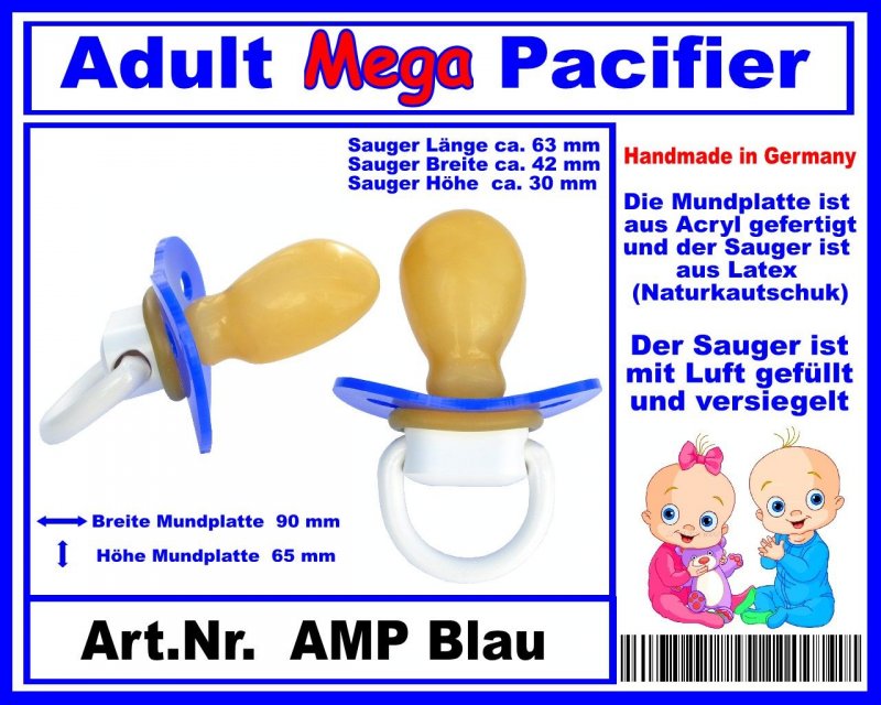 Big Adult Mega Pacifier AMP Blue Nr. DS AMP Blue ++++ eBay