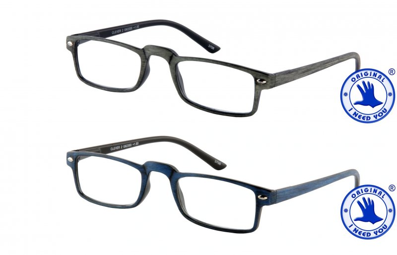 Lesebrille Clever Brille Kunststoff blau oder grau Herren