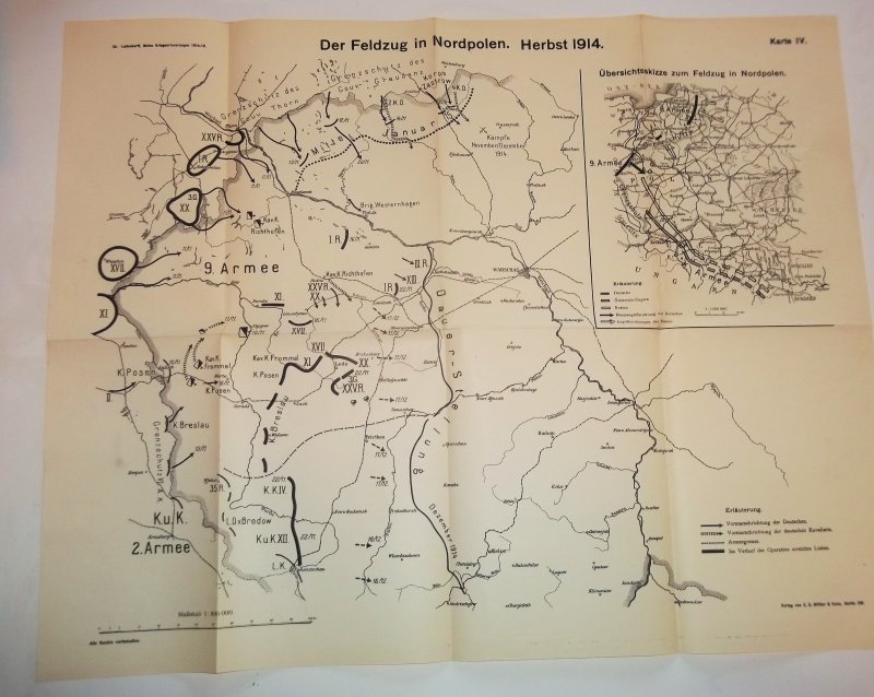 1. Weltkrieg 11 Landkarten Frontverlauf WK 1 1914 - 1918 Mittler & Sohn ...