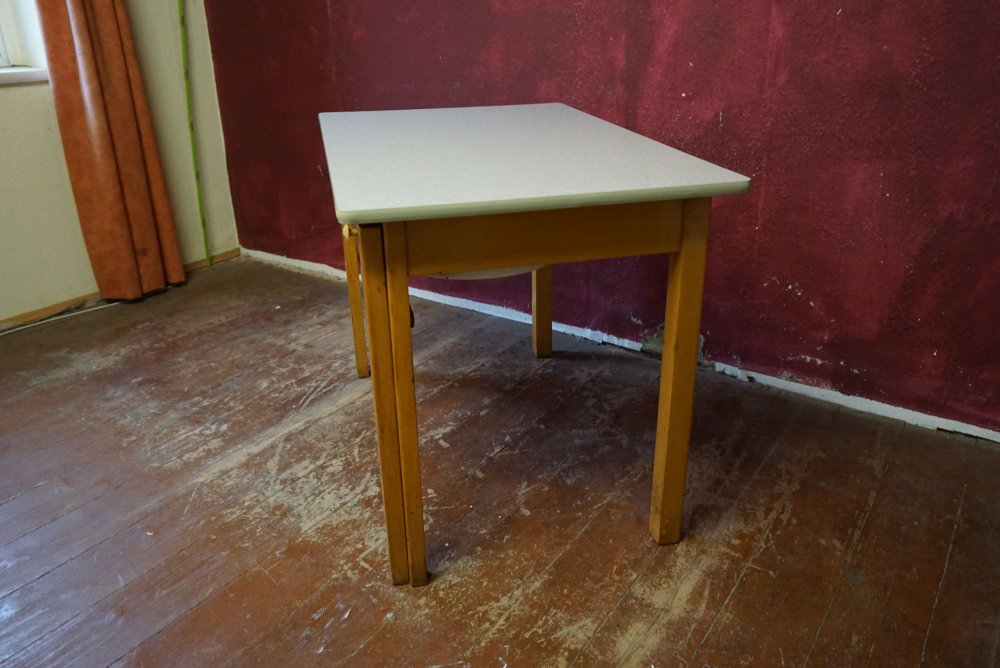 Mid Century 50s Küchentisch Waschtisch mit Schüsseln 50er 60er Retro