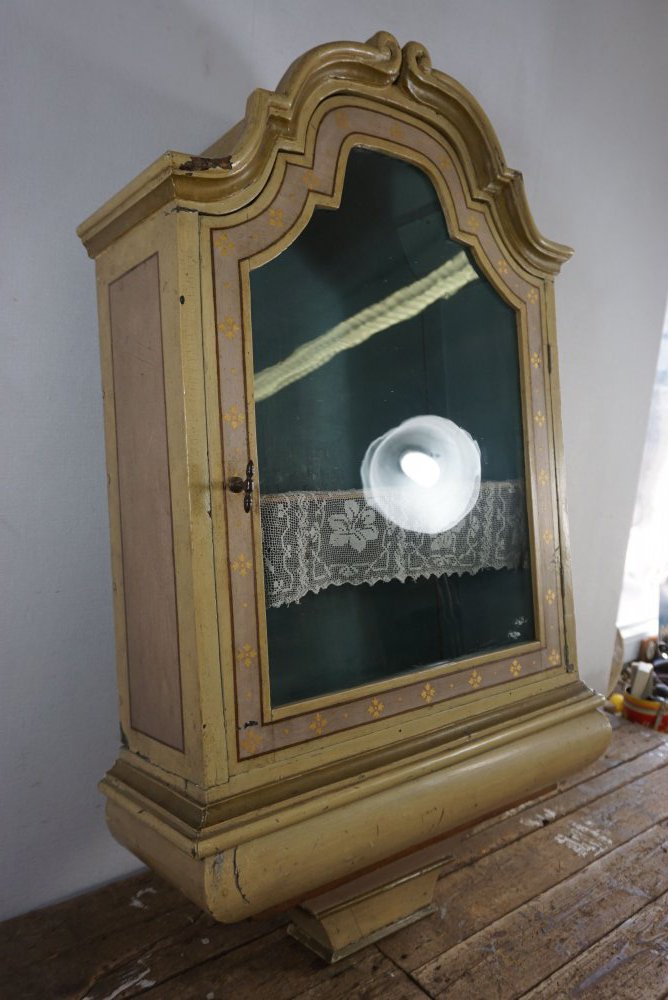 Barock Wandschrank Kirche Hostien Madonna Hausaltar süddeutsch vor 1800