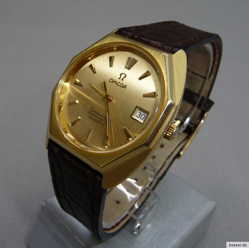 Omega Constellation Chronometer Quartz Herrenuhr 750 Gold massiv 18k ...
