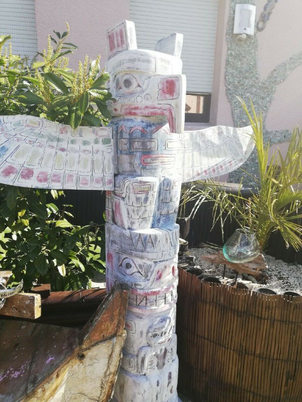 Totem Pole Indian Wooden Totem Pole Deco 2,00 Meters 78