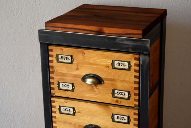 Apothekerschrank Antik Metall : 2x Schubladenschrank Antik Vintage Alt