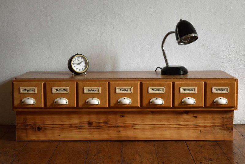 Schubladenschrank Antik Sideboard Vintage TV Rack Holz Lowboard Fabrik