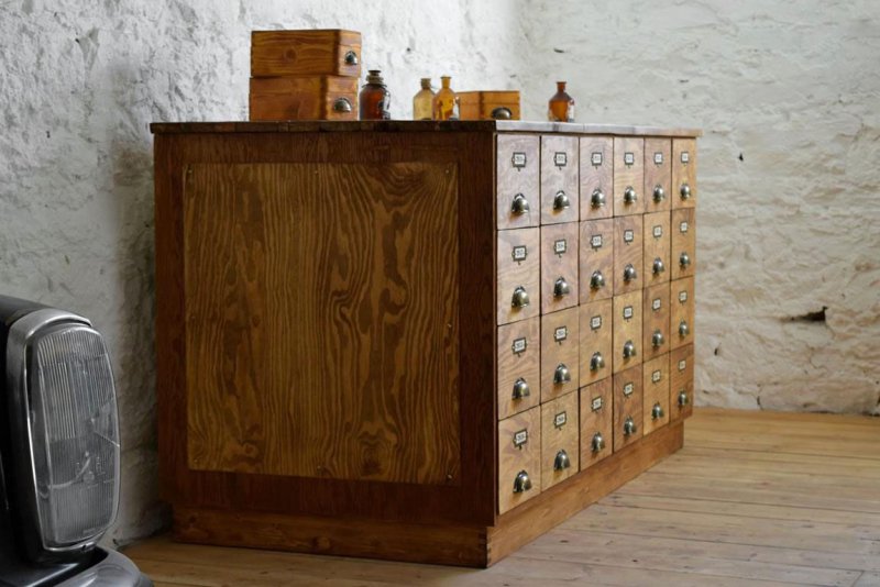Apothekerkommode Apothekerschrank Schubladenschrank Alt Vintage Antik