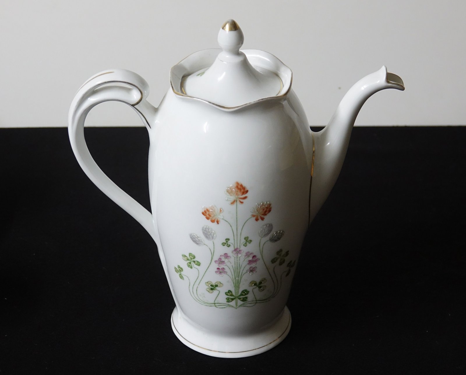 Porzellan,Friedrich Kästner,Service 7 Pers, KleeDekor,Jugendstil eBay