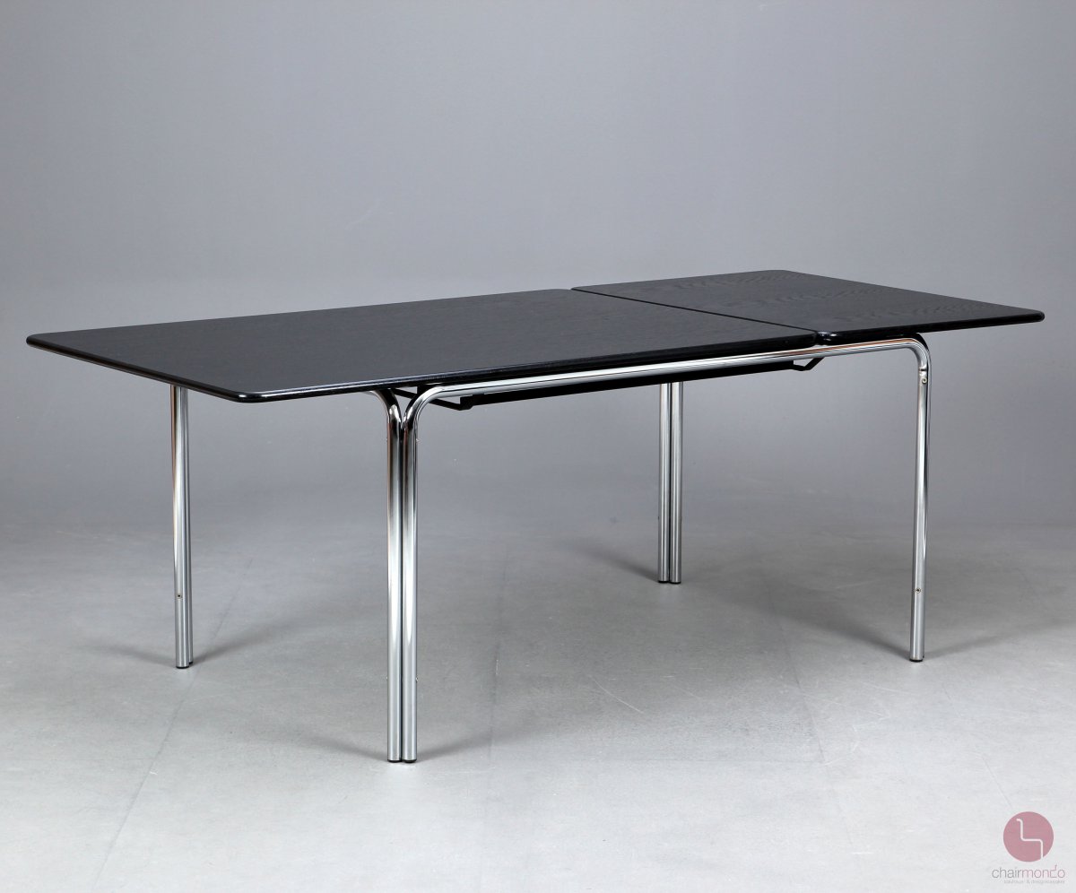 Tecta Tisch M34 Bauhaus Klassiker Verchromtes Stahlrohr Schwarz Ausziehbar Top Ebay