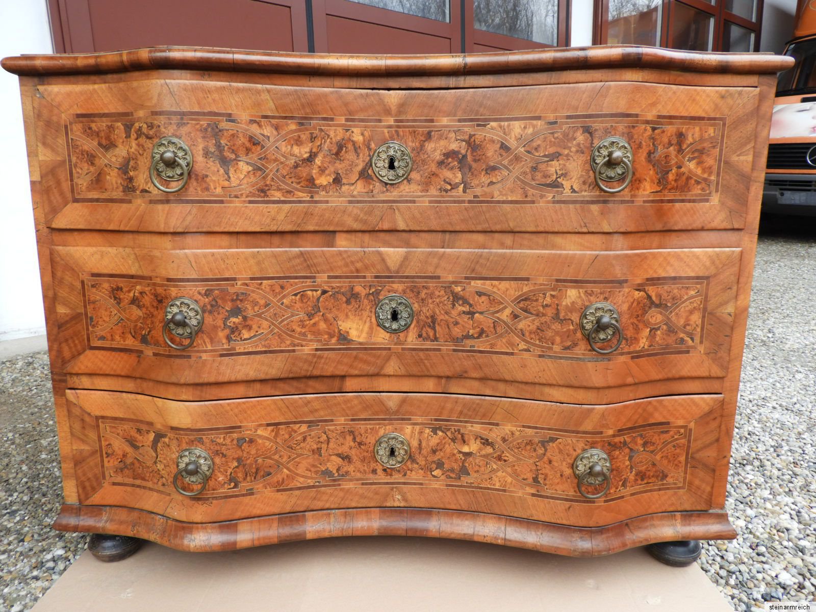 c1770 BAROCK KOMMODE NUß B=118 Nußbaum weitere Biedermeier