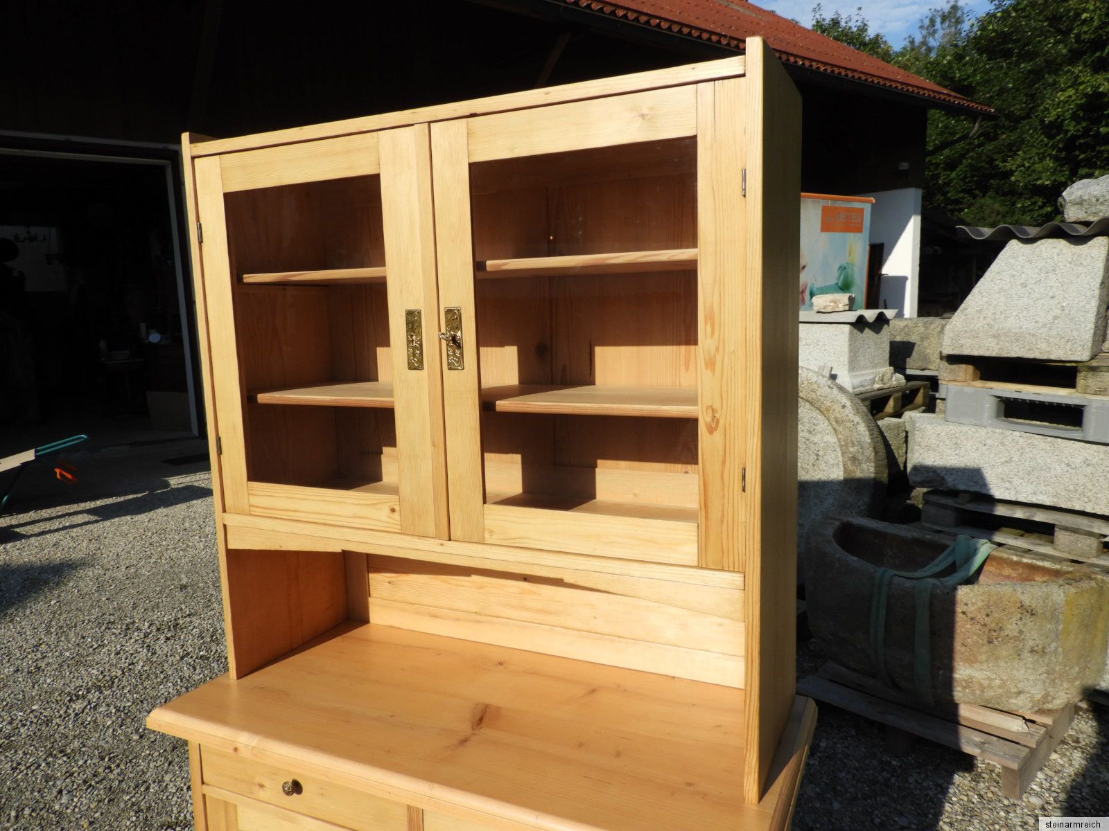 c.1915 JUGENDSTIL KÜCHENSCHRANK KREDENZ Buffet Küchenbuffet Weichholz