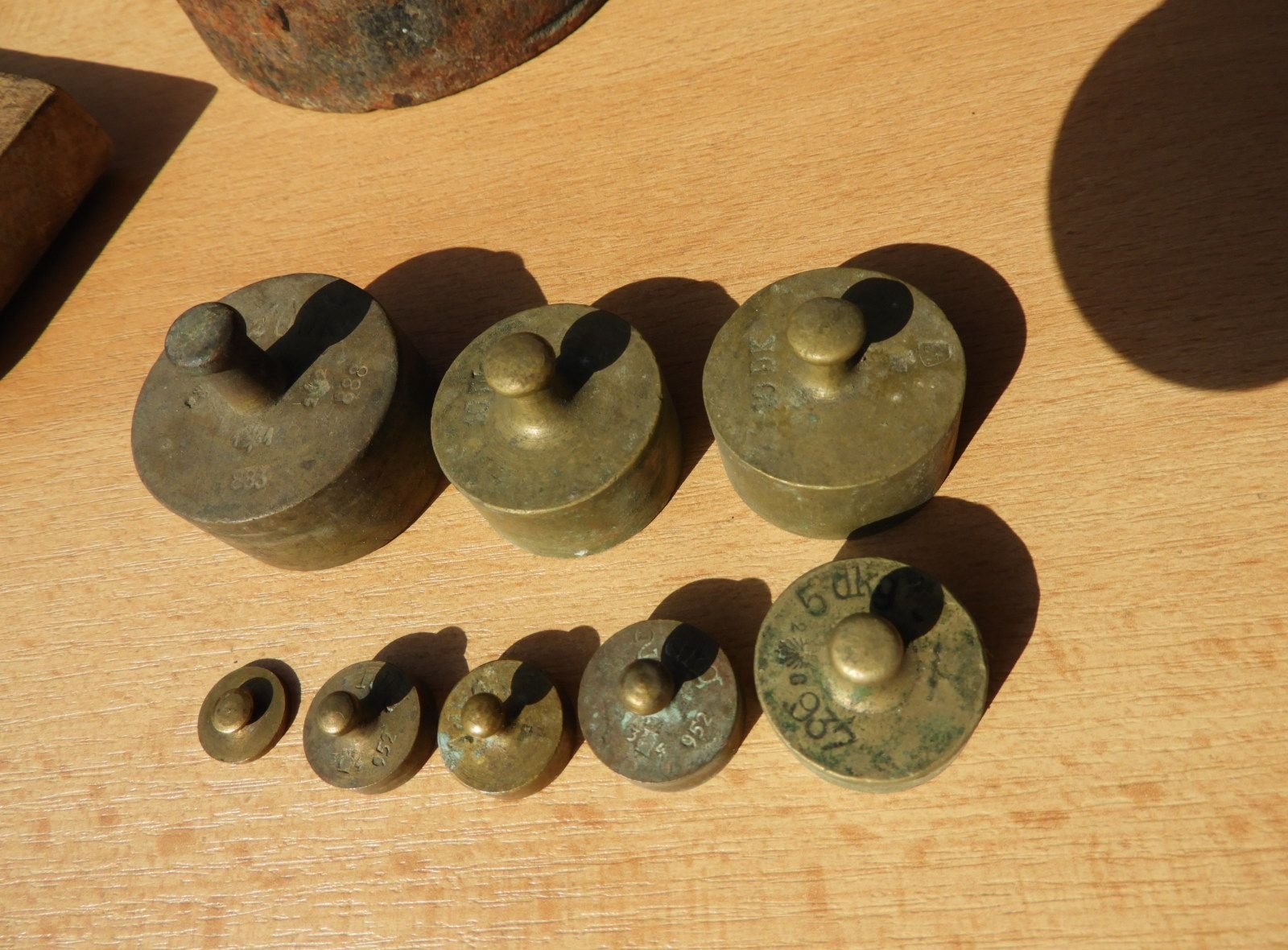 GEWICHTE für WAAGE Eisen + Messing 5+2+1 kg+ Gewichtesatz Gewicht