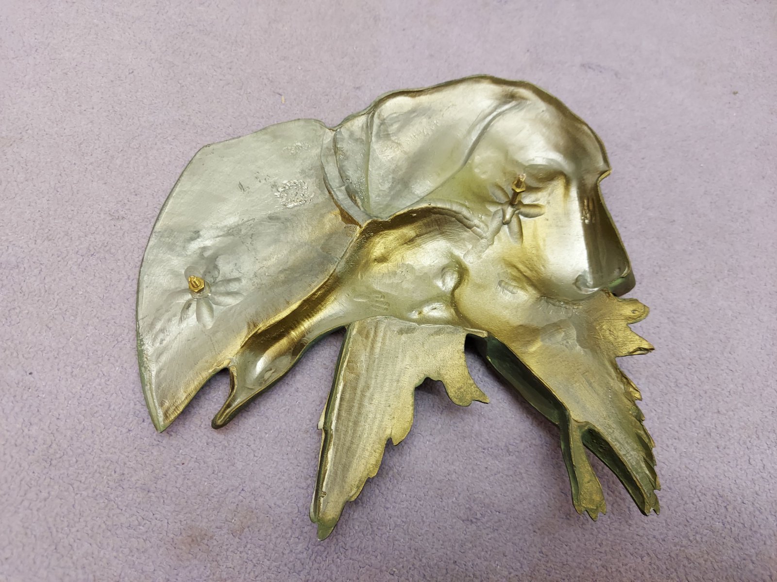 Jagd Deko 3-tlg. Set Holzfiguren Handgeschnitzt Wanddeko Jagdhund